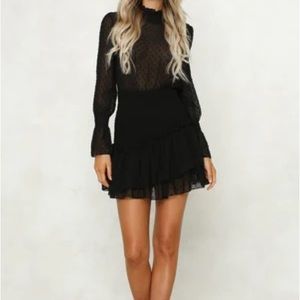 WORN ONCE - Hello Molly Don’t Take It Personal Black Dress - Small